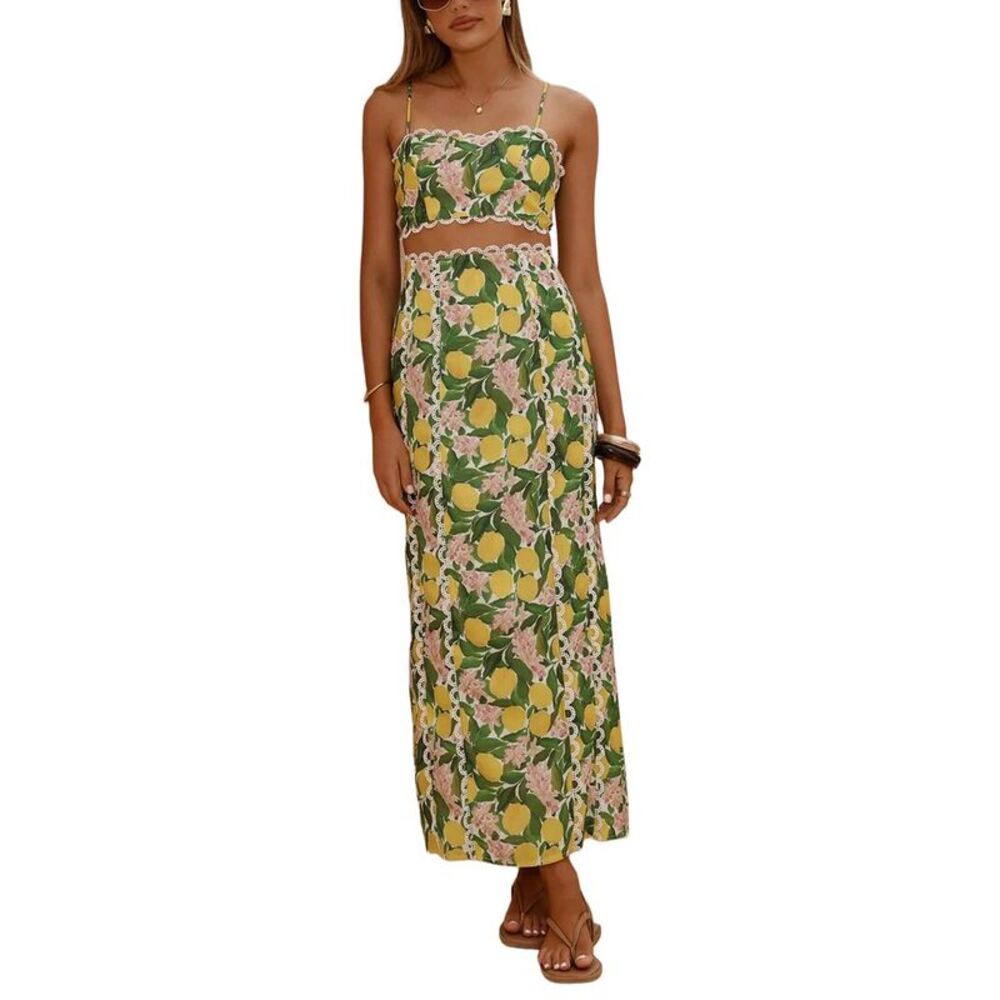 Amina Glam Womens  2Pc Top & Skirt Set